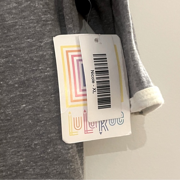 🤍 LuLaRoe Nicole Heather Gray Fit & Flare Nicole Dress Size XL NWT NEW 🤍 - Picture 3 of 4